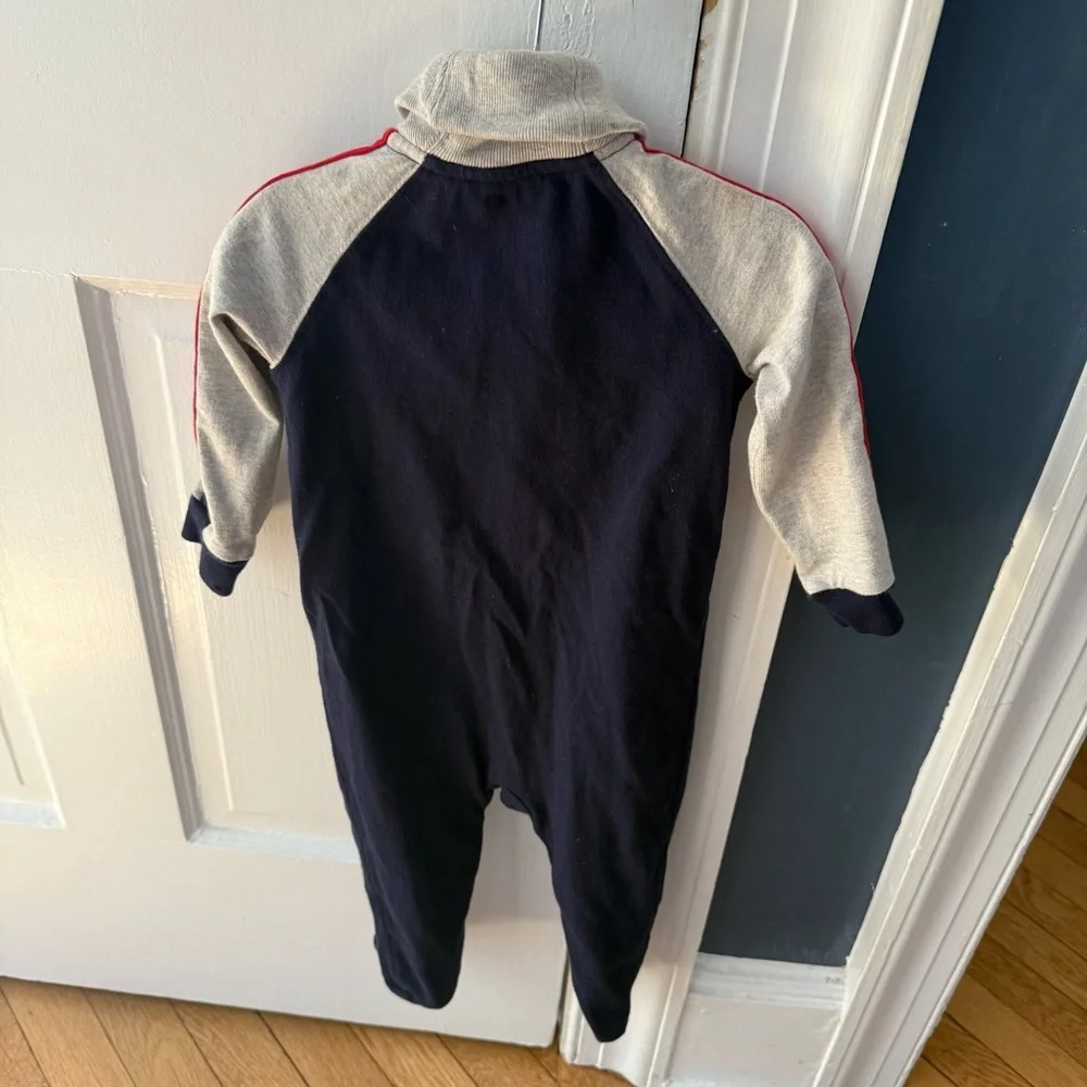 Ralph Lauren Navy Baby Footie Onesie 9m